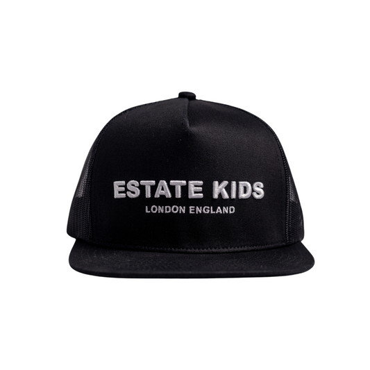 Estate Kids Supply Original Trucker Hat Adjustable Back 3D Stitch Embroidery On Front Simple Clean Look